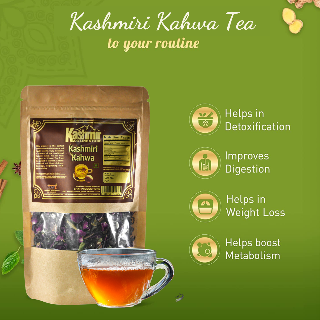 Premium Kashmiri Kahwa - Traditional Saffron Tea