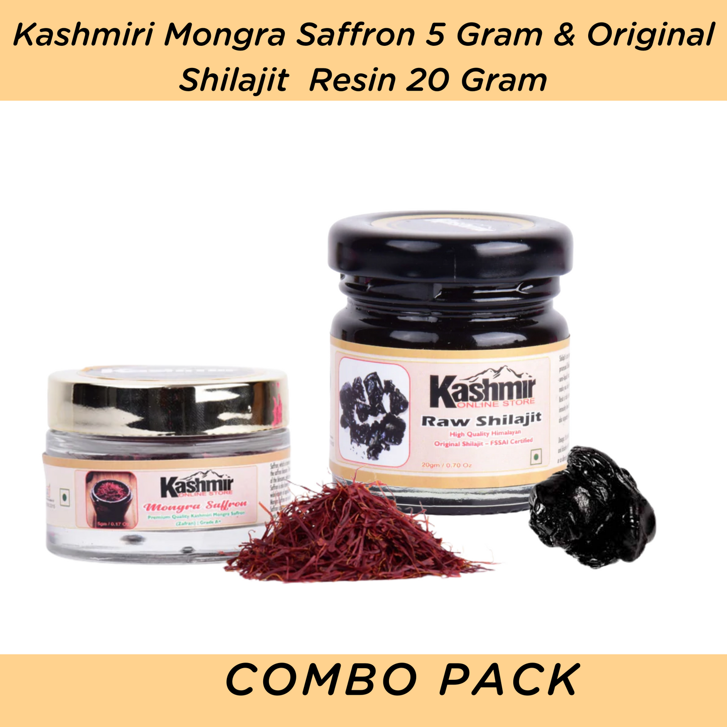 Buy Combo Pack Of Kashmiri Saffron And Shilajit Resin