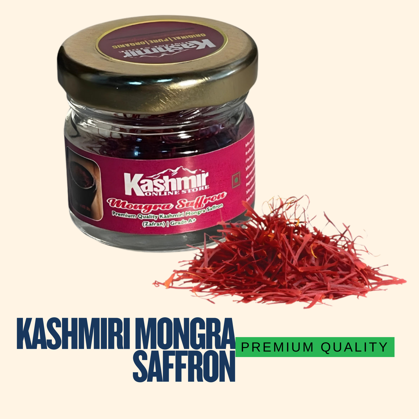 Premium Quality Kashmiri Mongra Saffron (Kesar)