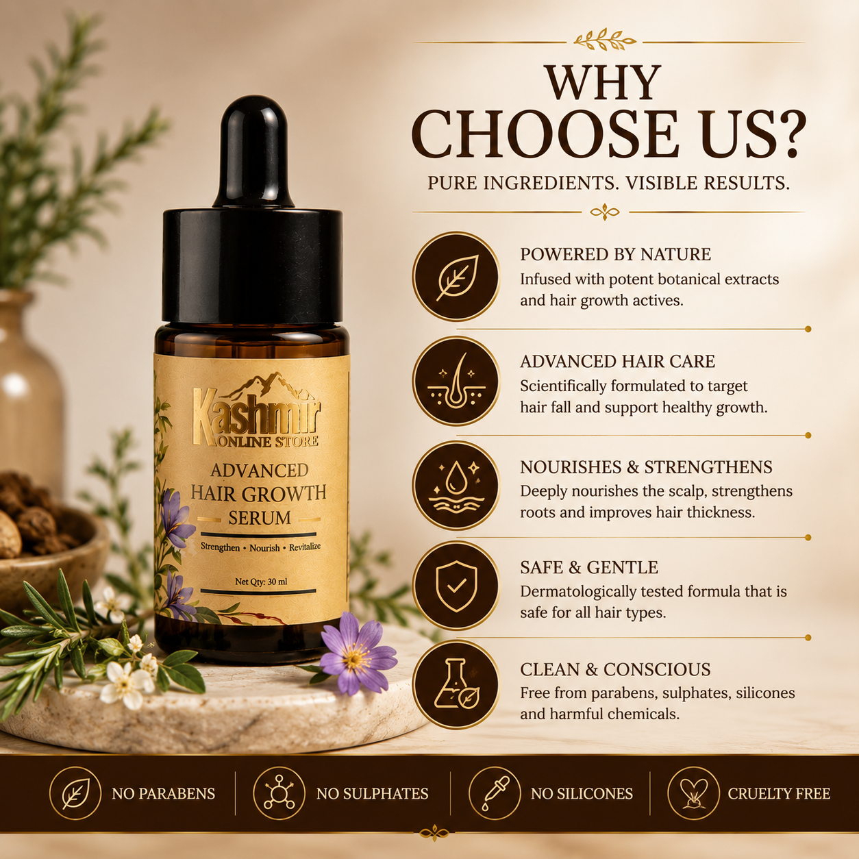 Advanced Hair Growth Serum | Scalp Nourishment & Strength