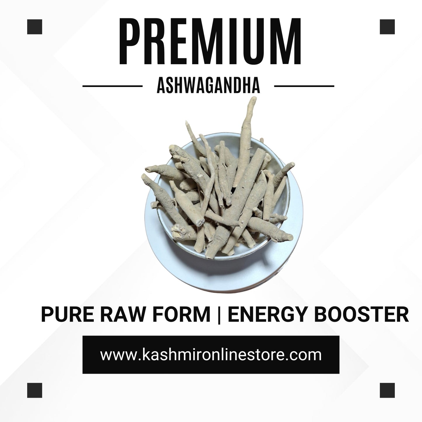 Premium Ashwagandha (Raw) | 100% Pure Whole Roots
