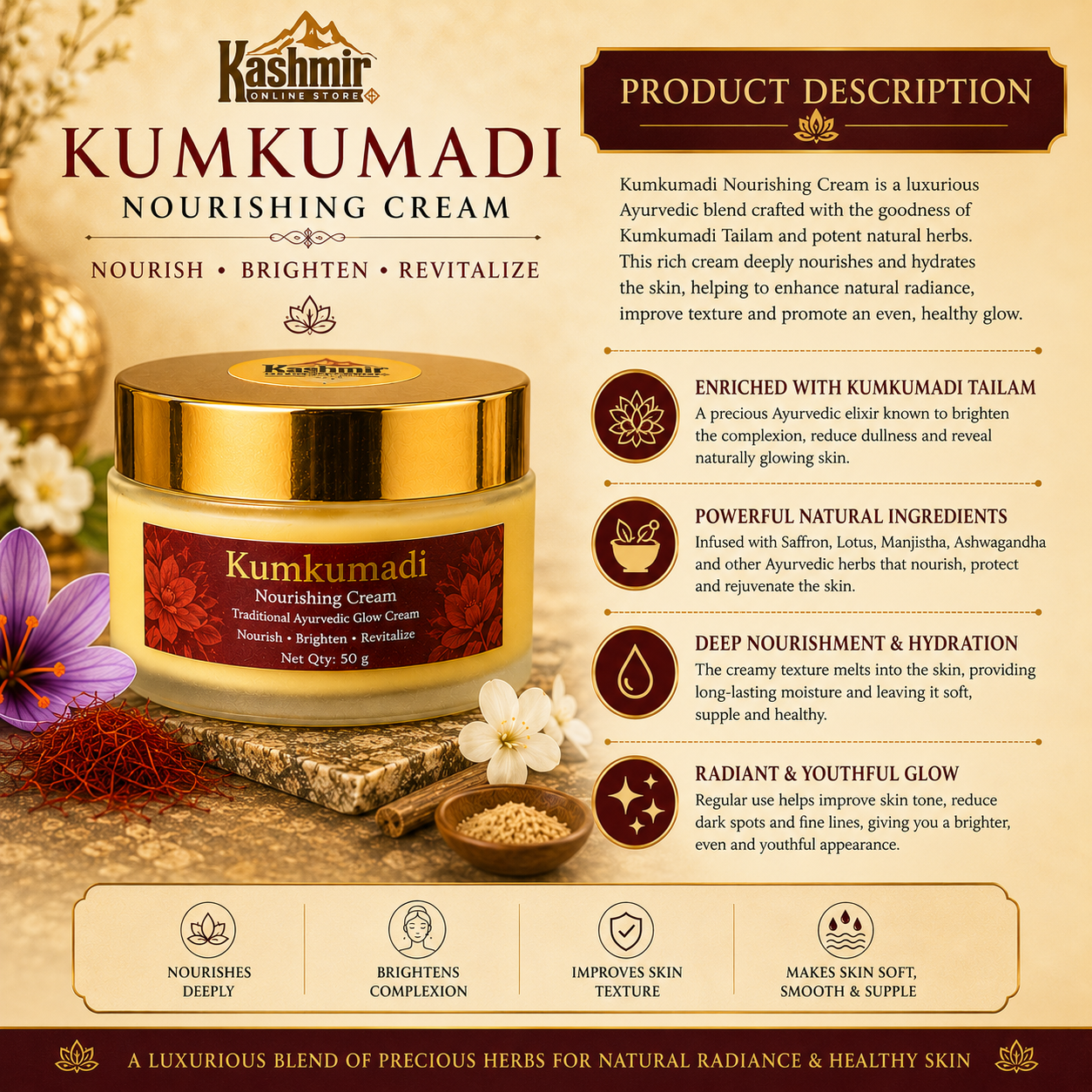 Original Kumkumathi Radiance Night  Face Cream