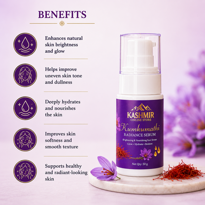 Kumkumathi Radiance Serum – Brightening Face Serum | Ruh E Kashmir Online Store