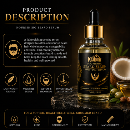 Nourishing Beard Serum – Natural Beard Care Serum | Ruh E Kashmir Online Store