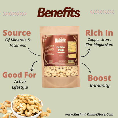 Premium Cashew Nuts (W180) – Whole, Jumbo, Crunchy & Fresh | Ruh E Kashmir Online Store