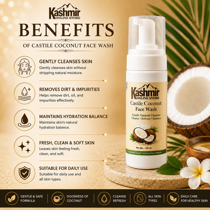 Castile Coconut Facewash | Gentle Sulfate-Free Wash | 100ml