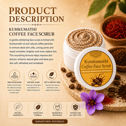 Kumkumadi Coffee Face Scrub | Natural Glow Exfoliator | 200g