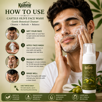 castile olive facewash | 100ml