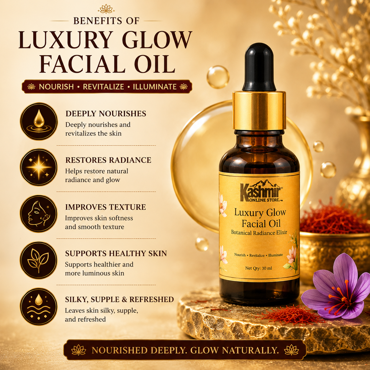 Luxury Glow Facial Oil ( Premium Botanical Facial Oil )