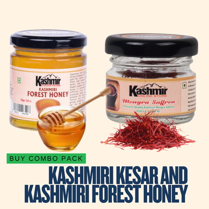 Buy Combo pack of Kashmiri Kesar And Kashmiri Forest Honey.