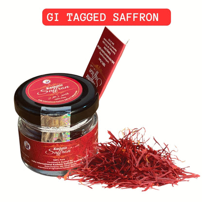 Premium GI Tagged Kashmiri Saffron - Pure Mongra Kesar 1 Gram