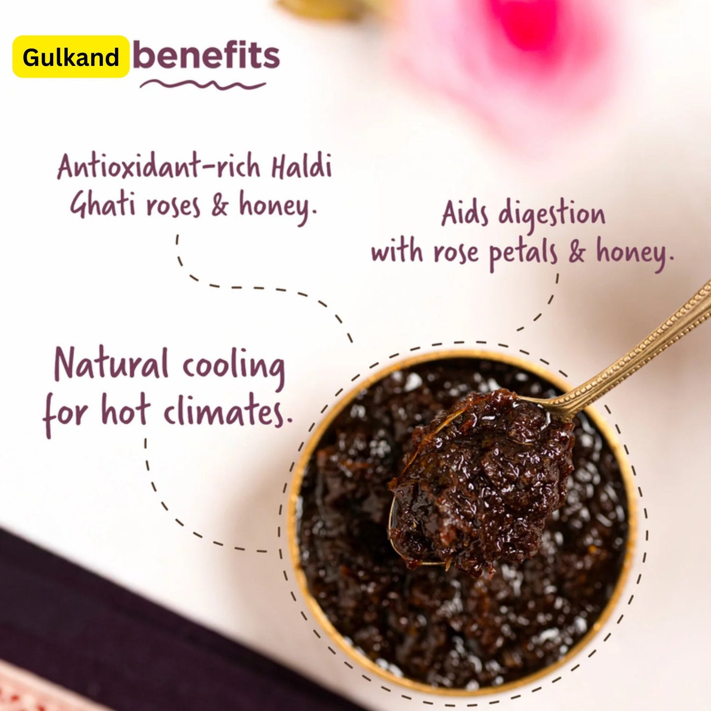 Kashmiri Rose Gulkand | Traditional Sun-Cooked Rose Petal Preserve