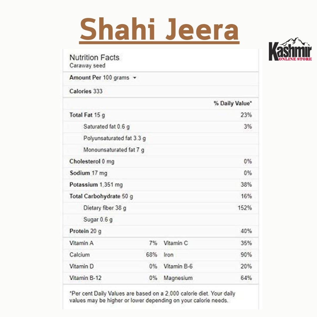 Buy Premium Kashmiri Shahi Jeera at Ruh E Kashmir Online Store | The Royal Spice of Flavor and Health!