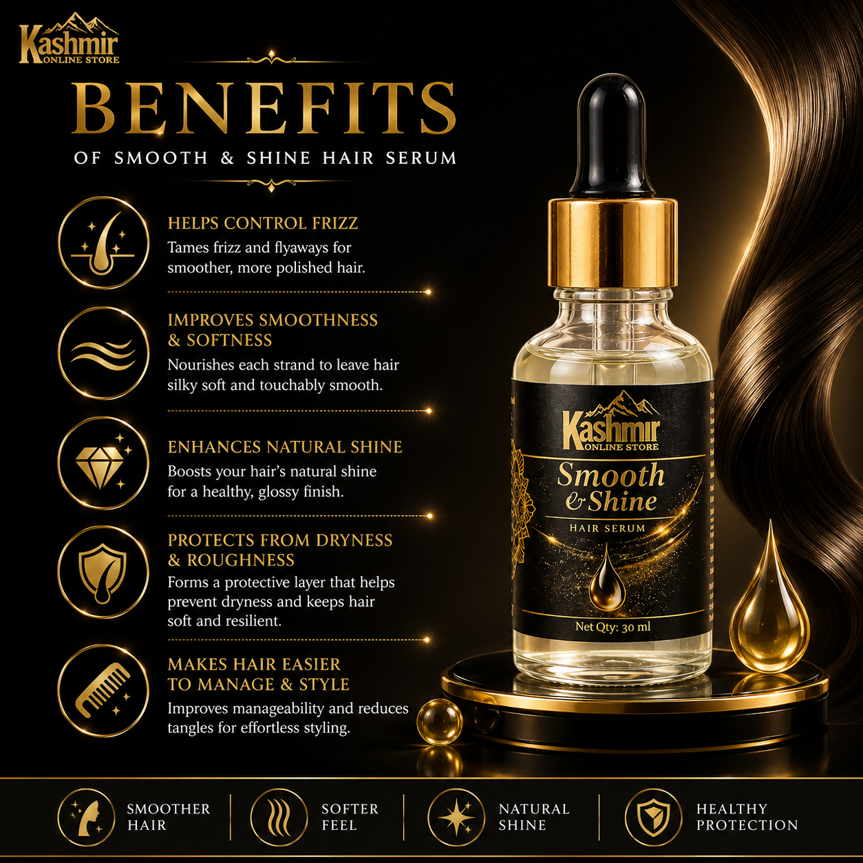 Smooth & Shine Hair Serum | Advanced Scalp Care
