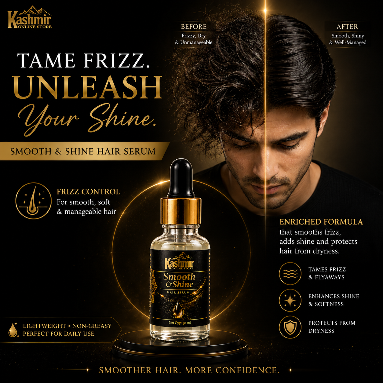 Smooth & Shine Hair Serum | Advanced Scalp Care