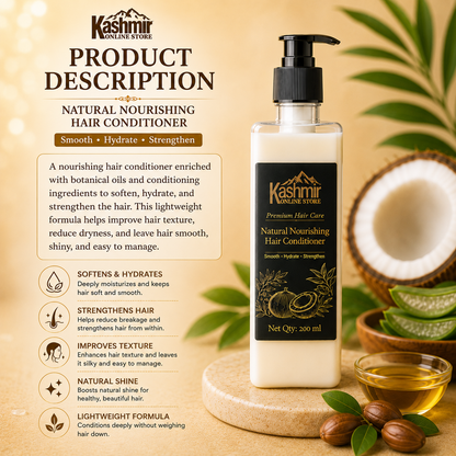 Natural Nourishing Hair Conditioner | Soft, Smooth, Shiny Hair | 200ml