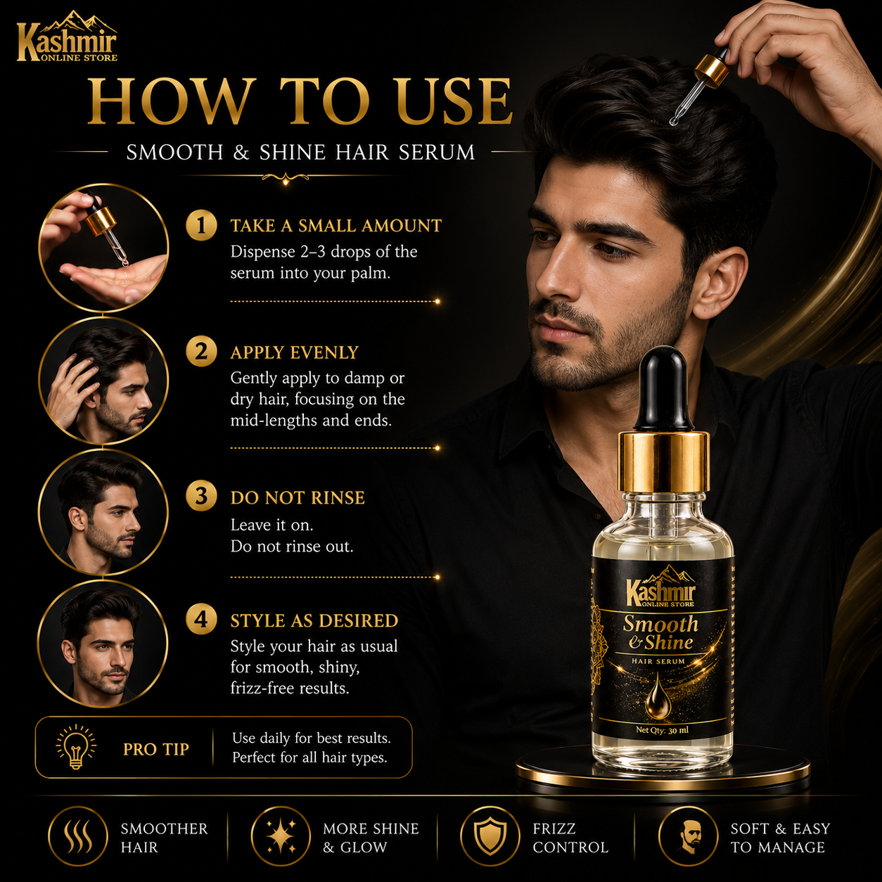 Smooth & Shine Hair Serum | Advanced Scalp Care