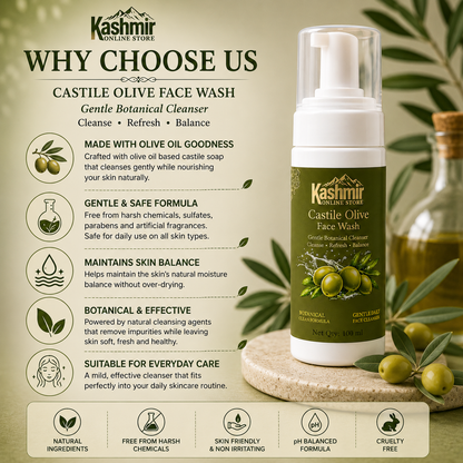 castile olive facewash | 100ml