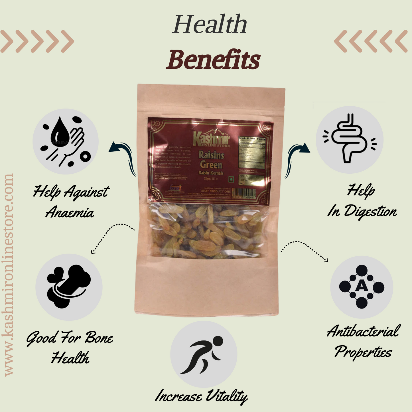 Buy Pure Golden Raisins (Kishmish) – FSSAI Approved