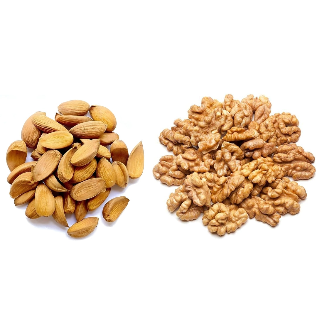 Buy Combo Pack of Kashmiri Mamra Almonds 250g and Walnuts 1 kg
