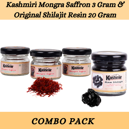 Buy Combo Pack Of Kashmiri Saffron And  Shilajit Resin