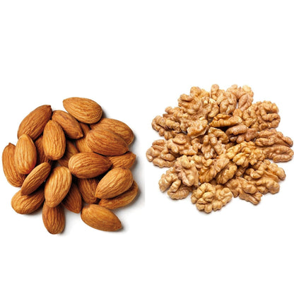 Buy Combo Pack of Kashmiri Oil Rich Almonds 250g and Walnuts 1 kg.