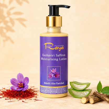 Raya Ayurveda Kashmiri Saffron Moisturising Lotion | Daily Glow |200ml