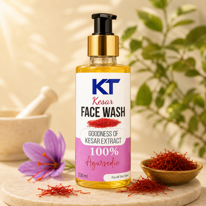 KT Kesar Ayurveda Facewash | Saffron Glow Cleanser | 200ml
