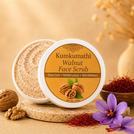 Kumkumadi Walnut Face Scrub | Gentle Exfoliator | 200g
