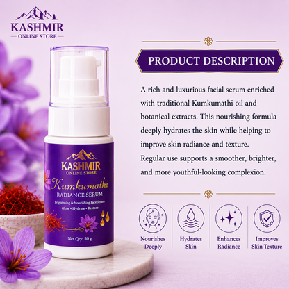 Kumkumathi Radiance Serum – Brightening Face Serum | Ruh E Kashmir Online Store