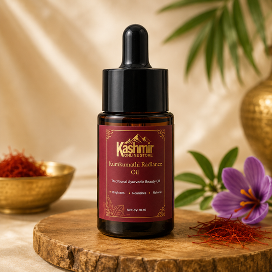 Famous Original Kumkumathi Radiance Saffron  Oil ( Brightens  Nourishes  Revitalizes )
