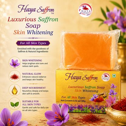 Luxurious Saffron Soap | Handmade Kashmiri Saffron Soap | 100gm