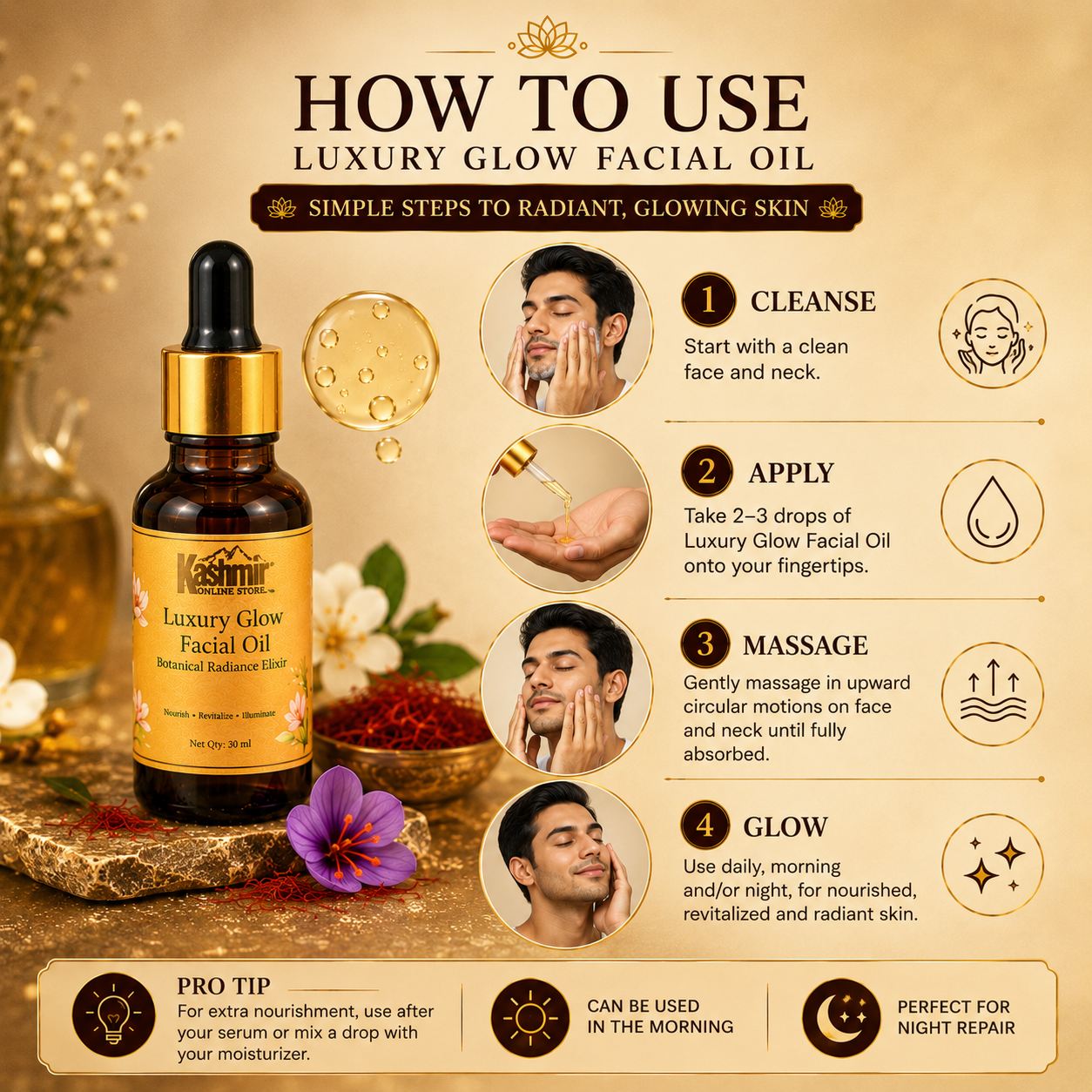 Luxury Glow Facial Oil ( Premium Botanical Facial Oil )