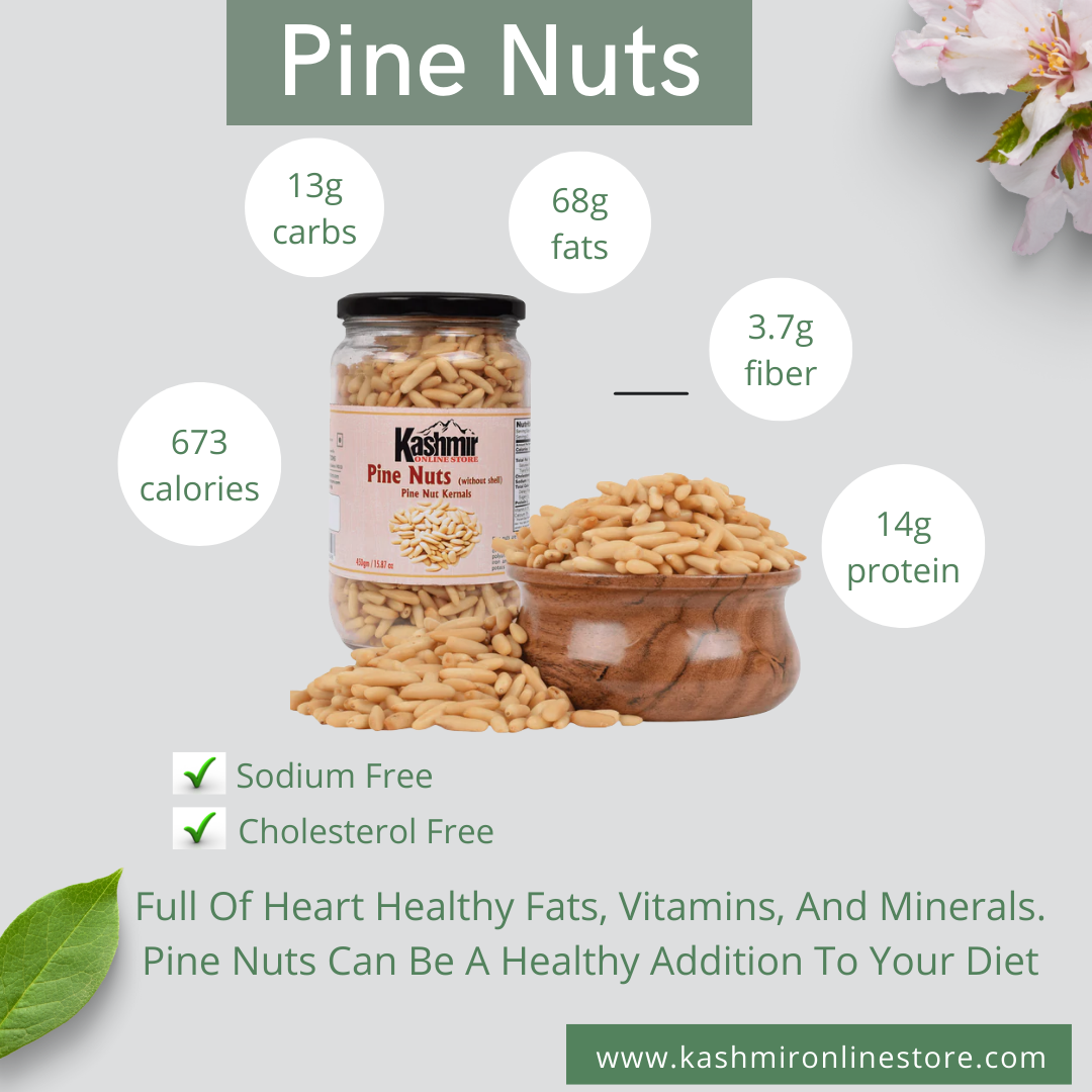 Premium Roasted Pine Nuts Without Shell (Chilgoza) | Authentic Fresh & Nutritious