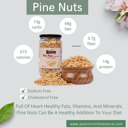 Premium Roasted Pine Nuts Without Shell (Chilgoza) | Authentic Fresh & Nutritious