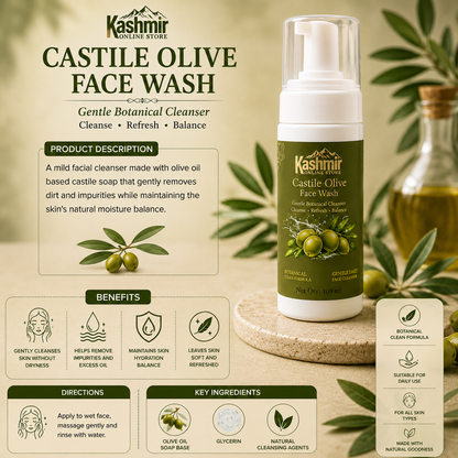 castile olive facewash | 100ml
