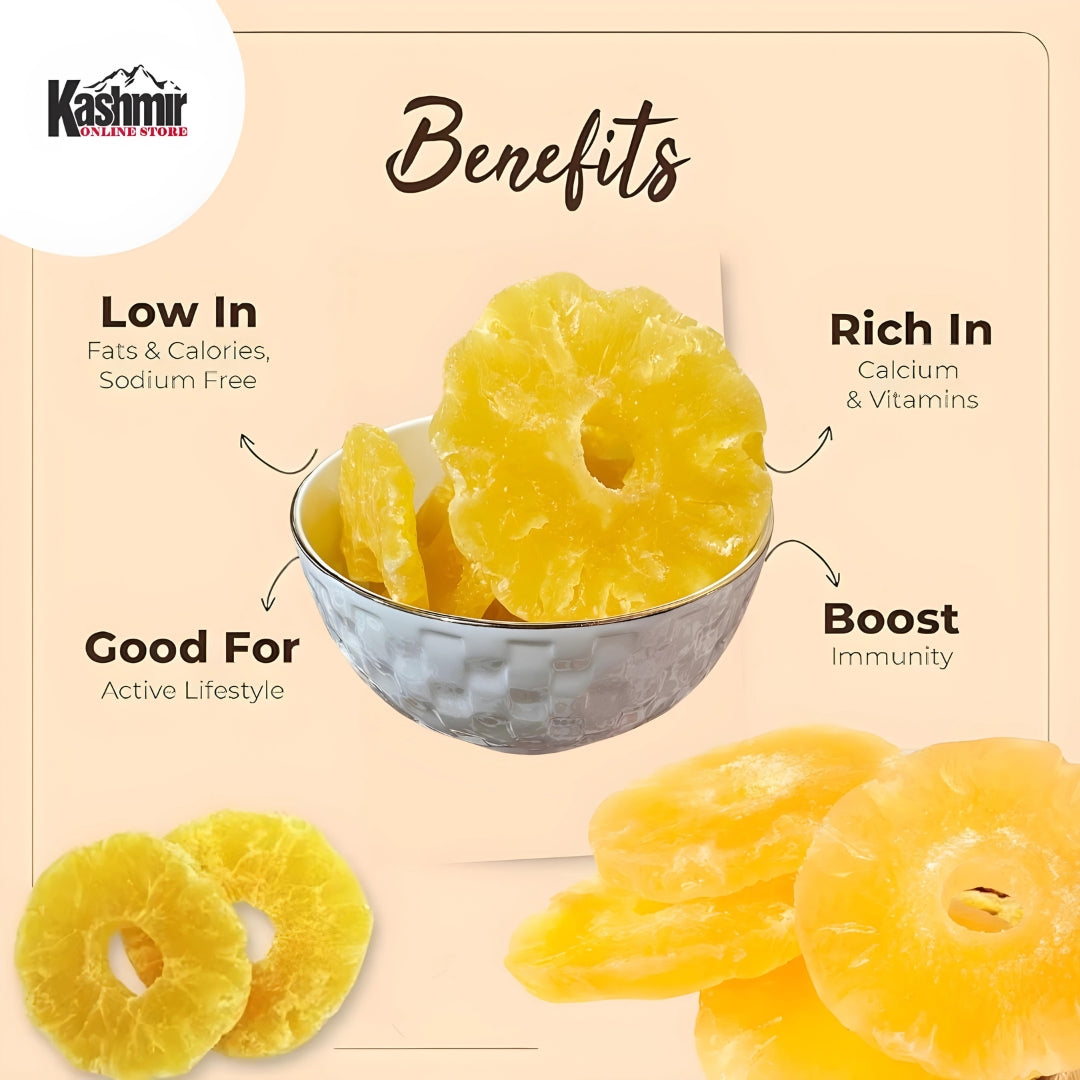 Buy Premium Dry Pineapple |Dehydrated Dry Fruits