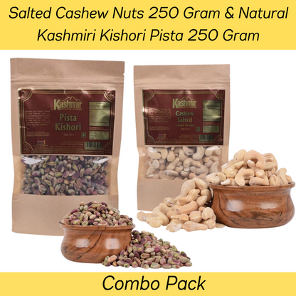 Buy Combo pack of Kishori Pista 250g and Salted Cashew 250g