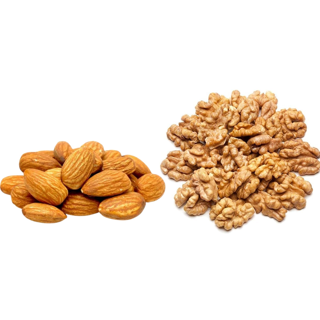 Combo Pack of Premium Kashmiri Almond 250g and walnuts 1 kg