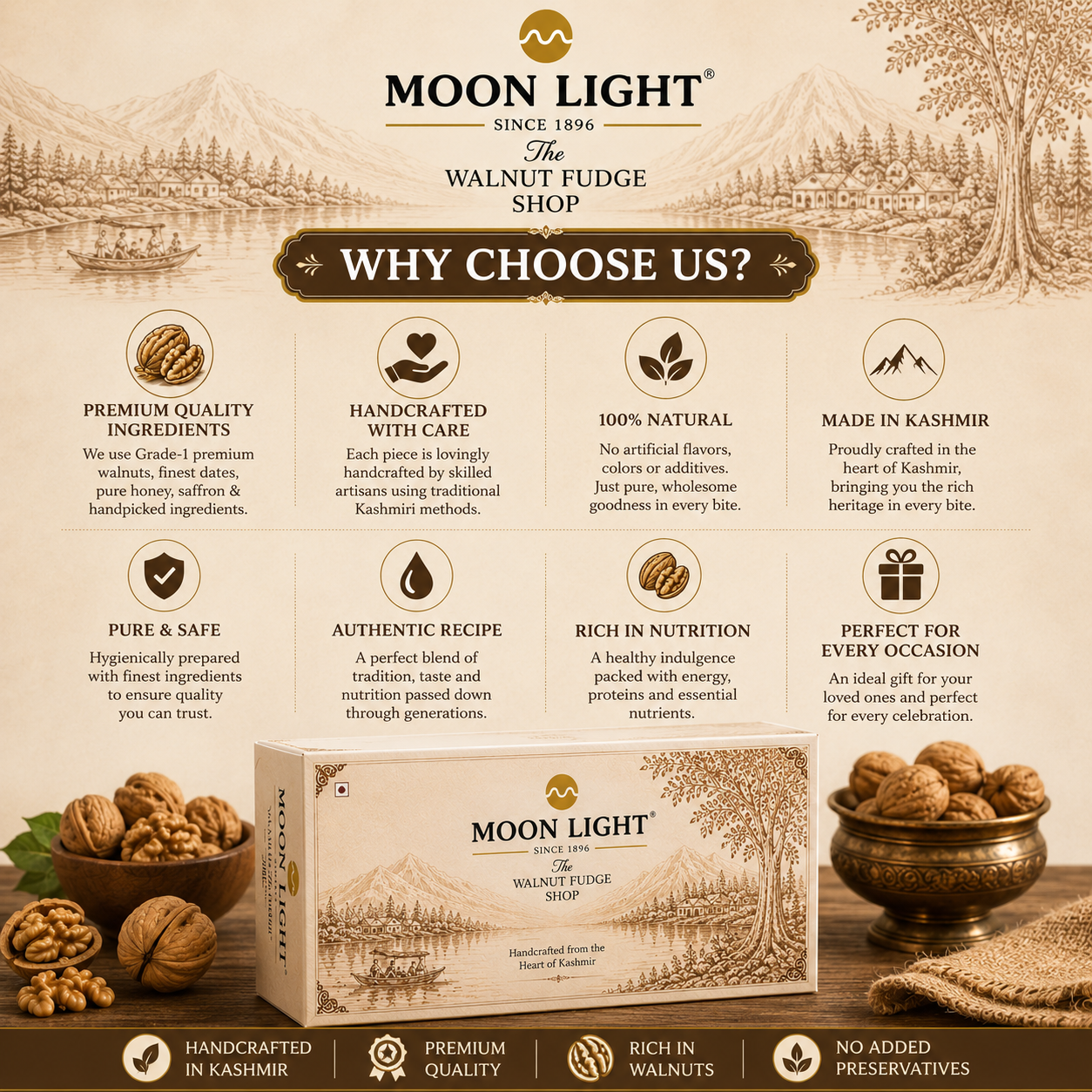 Moonlight Walnut Fudge