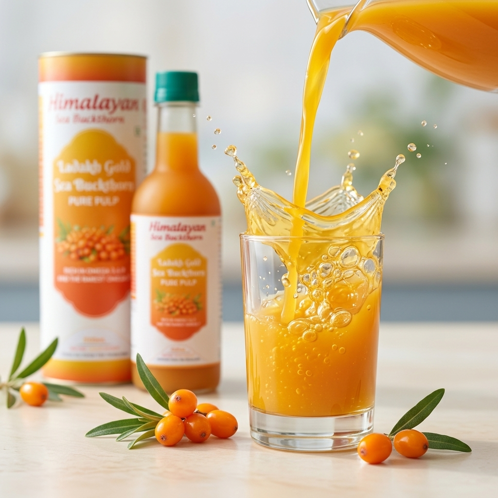 Himalayan Sea Buckthorn Pulp - 100% Pure (500ml)