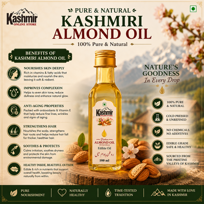 Pure Kashmiri Almond Oil | Pure ,Sweet  &Natural