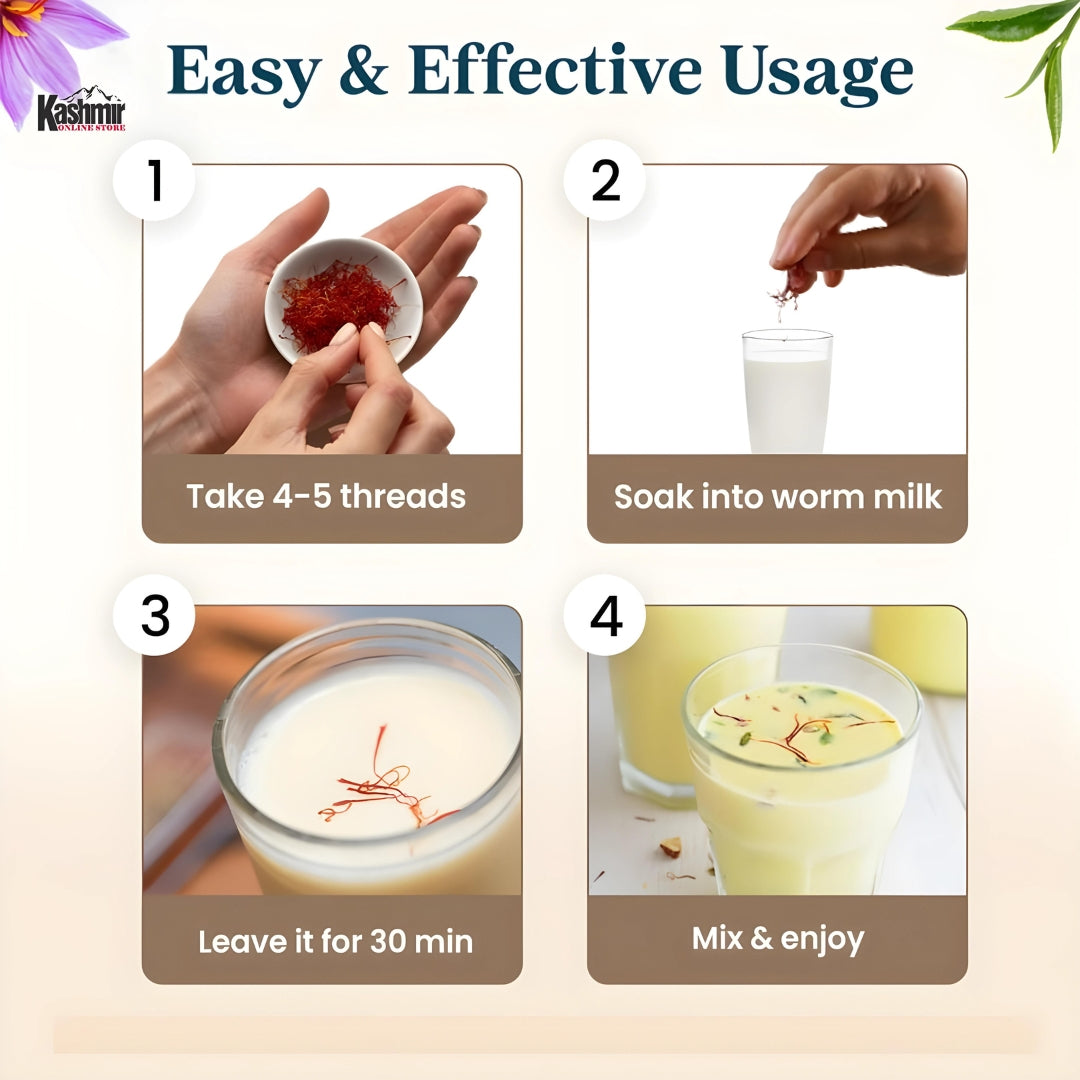 Pure Kashmiri Saffron for Pregnancy | Mongra Kesar 5g