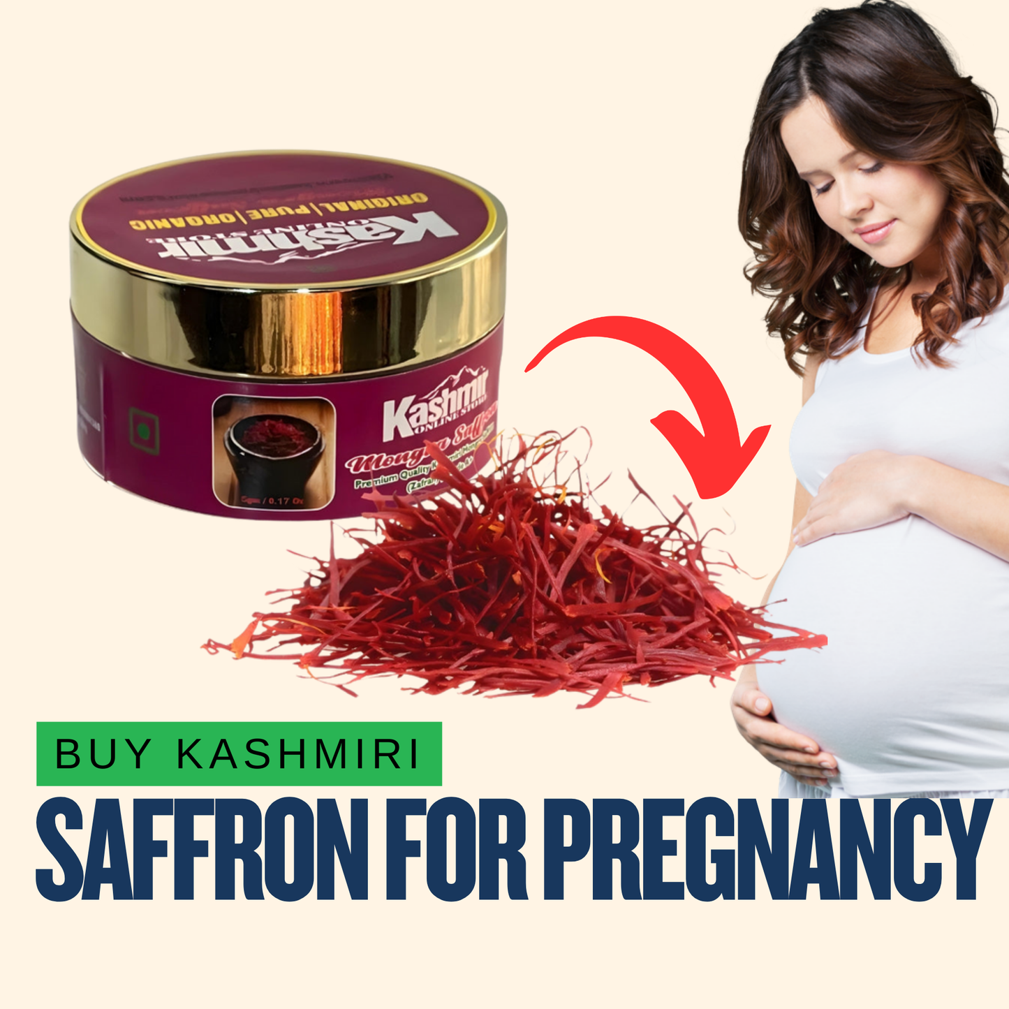 Pure Kashmiri Saffron for Pregnancy | Mongra Kesar 5g
