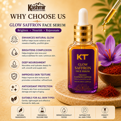 Glow Saffron Face Serum | Kashmiri Saffron Glow