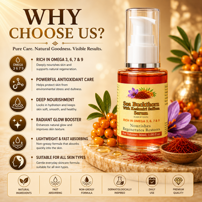 sea buckthorn with kashmiri saffron serum | 30ml