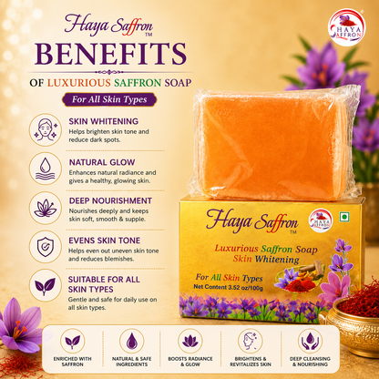 Luxurious Saffron Soap | Handmade Kashmiri Saffron Soap | 100gm