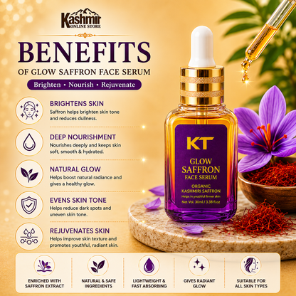 Glow Saffron Face Serum | Kashmiri Saffron Glow