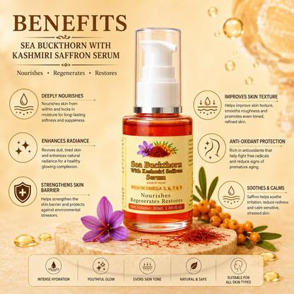 sea buckthorn with kashmiri saffron serum | 30ml