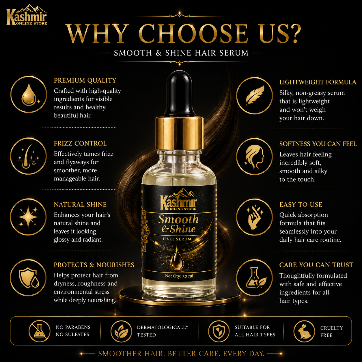 Smooth & Shine Hair Serum | Advanced Scalp Care